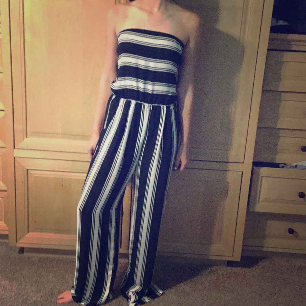 Olivaceous Strapless Jumpsuit